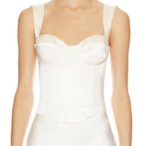 Ivory Satin Corset Top